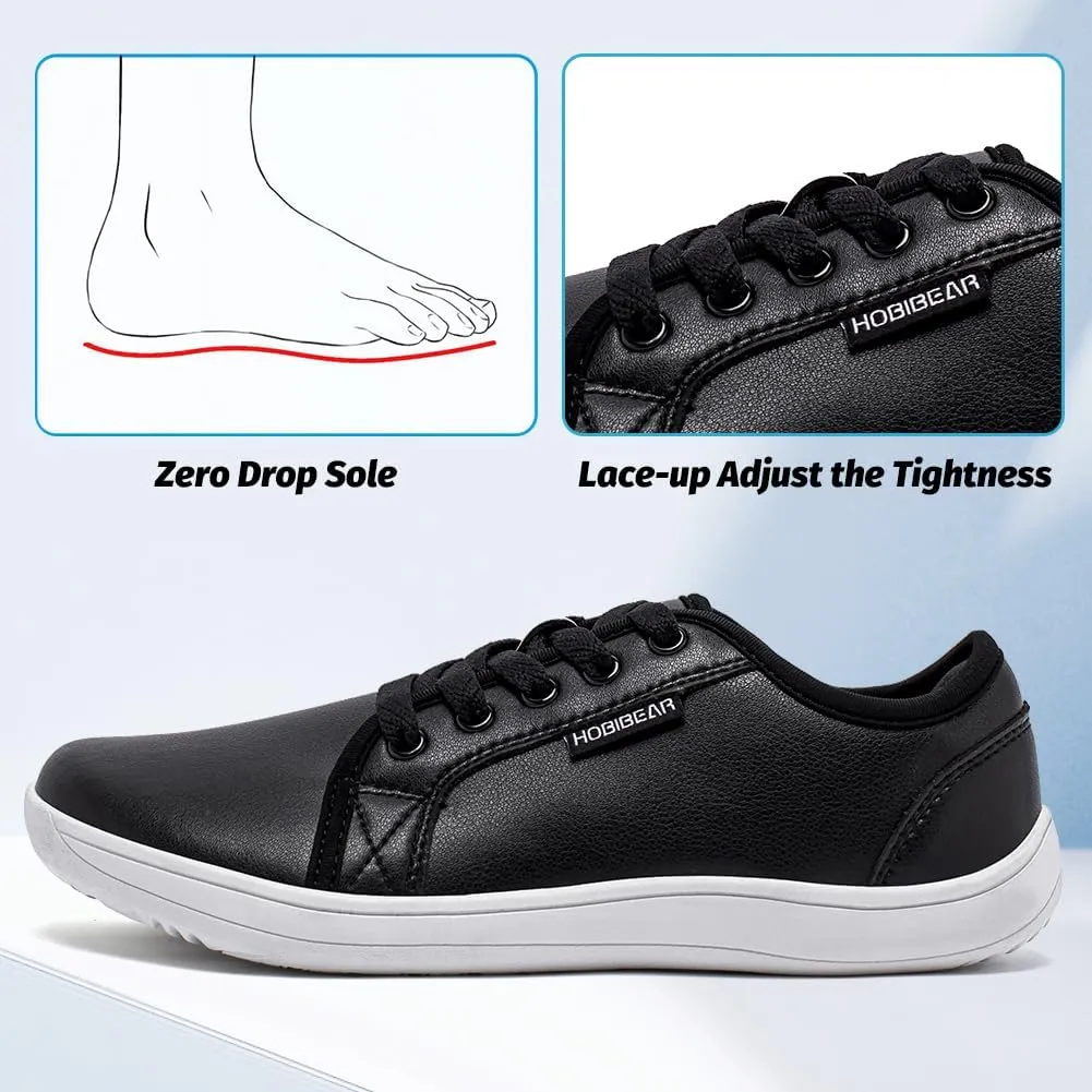 HOBIBEAR Womens Mens Wide Minimalist Barefoot Sneakers Zero Drop Shoes Lightweight Comfortable