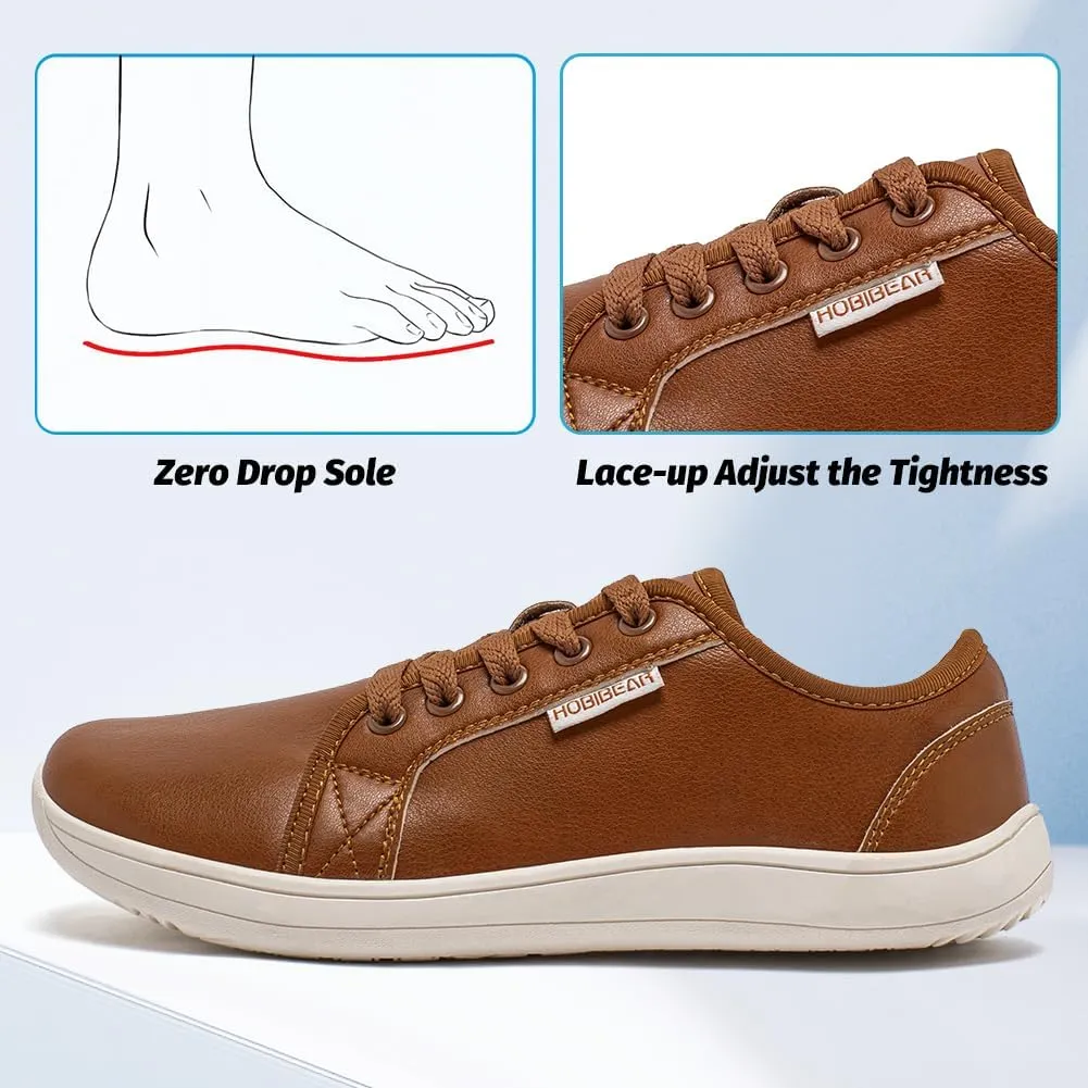 HOBIBEAR Womens Mens Wide Minimalist Barefoot Sneakers Zero Drop Shoes Lightweight Comfortable