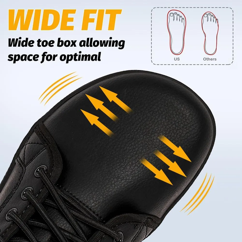 HOBIBEAR Womens Mens Wide Minimalist Barefoot Sneakers Zero Drop Slip on Shoes Lightweight Comfortable