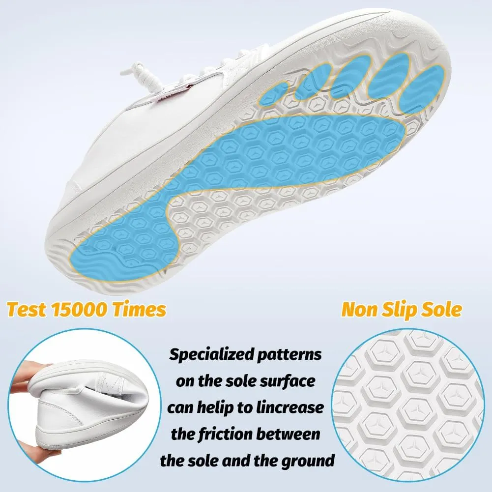 HOBIBEAR Womens Mens Wide Minimalist Barefoot Sneakers Zero Drop Slip on Shoes Lightweight Comfortable
