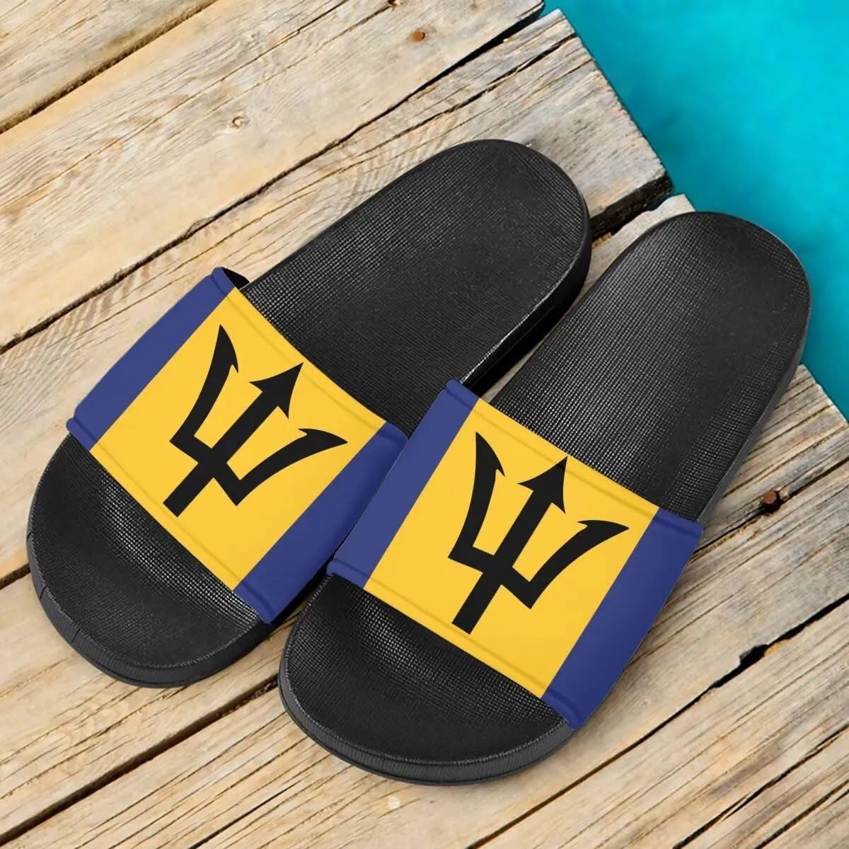 Howilath North American Countries Flag Sandals for Women Comfort Non Slip House Shower Shoes Summer