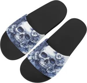 Howilath Novelty Patten Slippers for Women Men, Non-Slip Single Band Slide Sandals Open Toe Soft Sole Flat Sandals