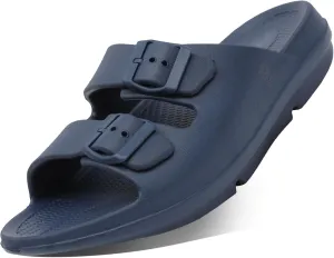 HUHV Recovery Comfort Sandals- Orthopedic Flip-Flop and Slide Sandals with Arch Support and Extra Cushion EVA Footbed for Men and Women