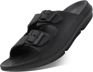 HUHV Recovery Comfort Sandals- Orthopedic Flip-Flop and Slide Sandals with Arch Support and Extra Cushion EVA Footbed for Men and Women