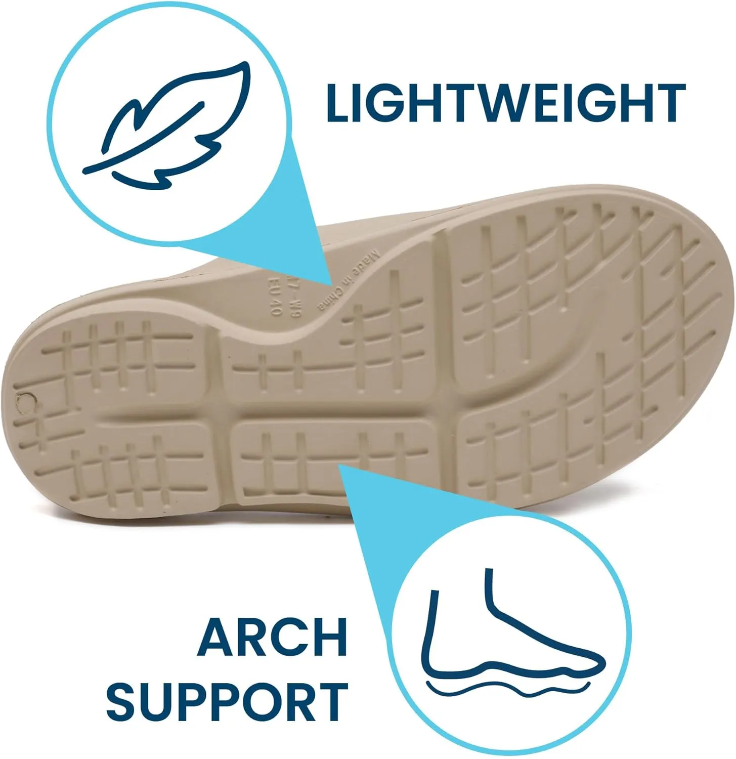 HUHV Recovery Comfort Sandals- Orthopedic Flip-Flop and Slide Sandals with Arch Support and Extra Cushion EVA Footbed for Men and Women