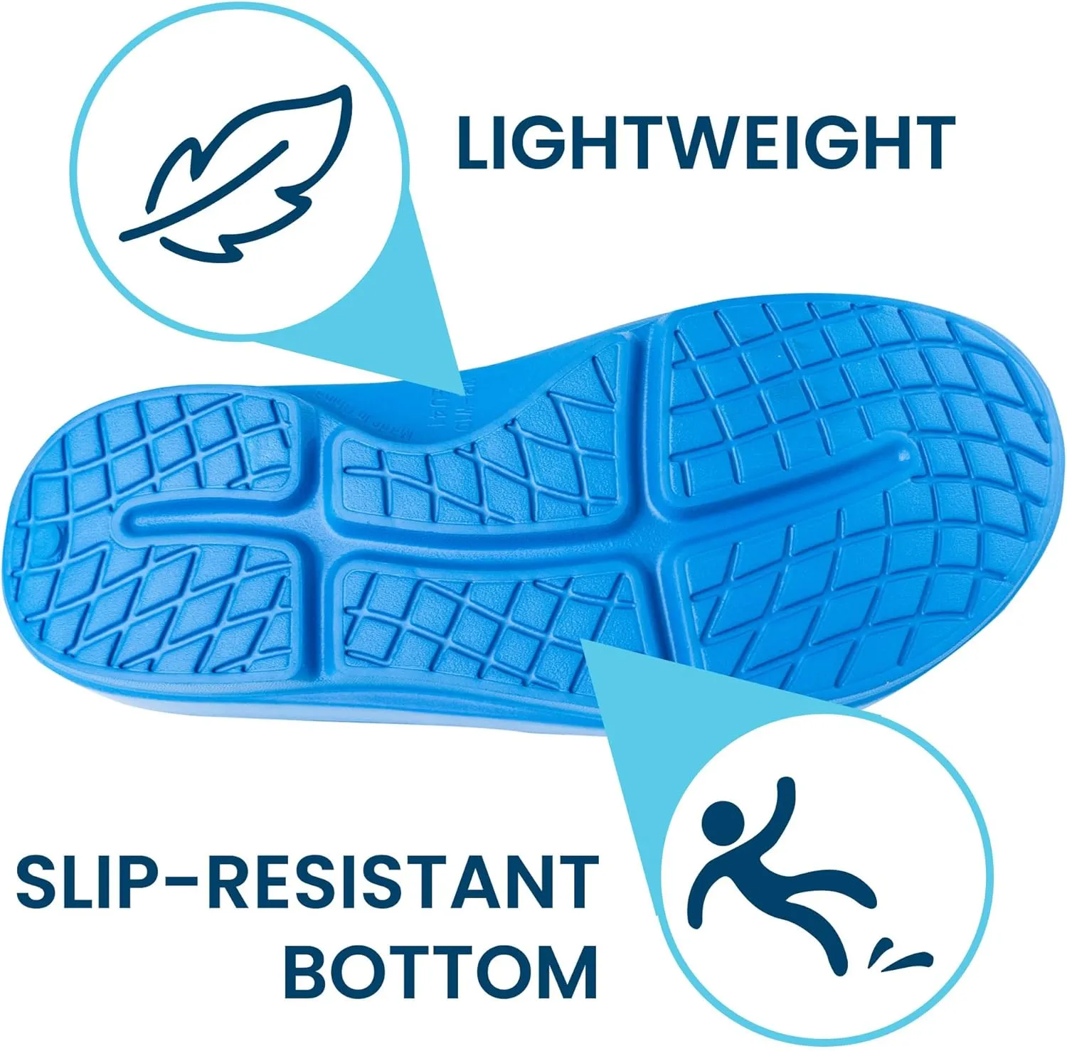 HUHV Recovery Comfort Sandals- Orthopedic Flip-Flop and Slide Sandals with Arch Support and Extra Cushion EVA Footbed for Men and Women