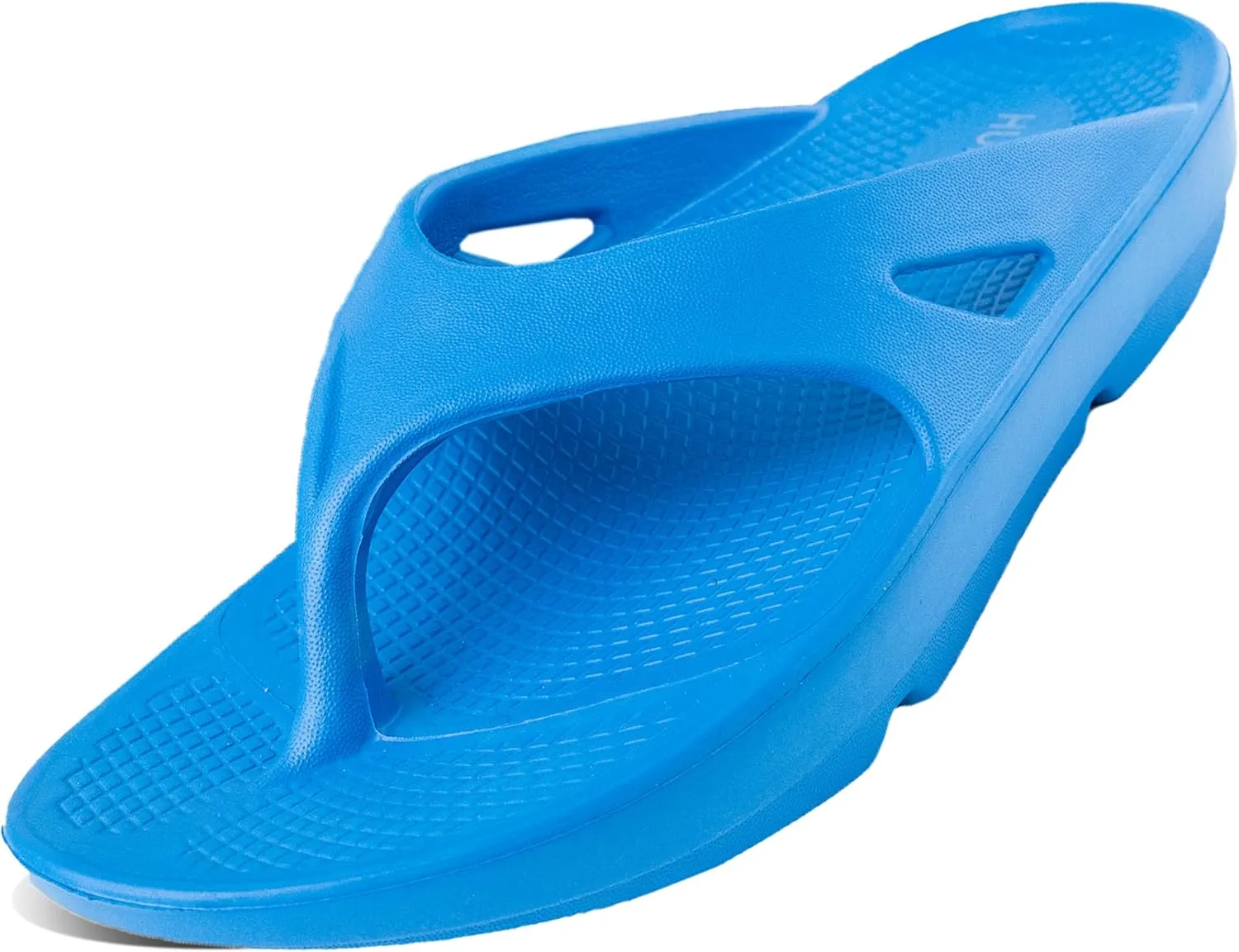 HUHV Recovery Comfort Sandals- Orthopedic Flip-Flop and Slide Sandals with Arch Support and Extra Cushion EVA Footbed for Men and Women