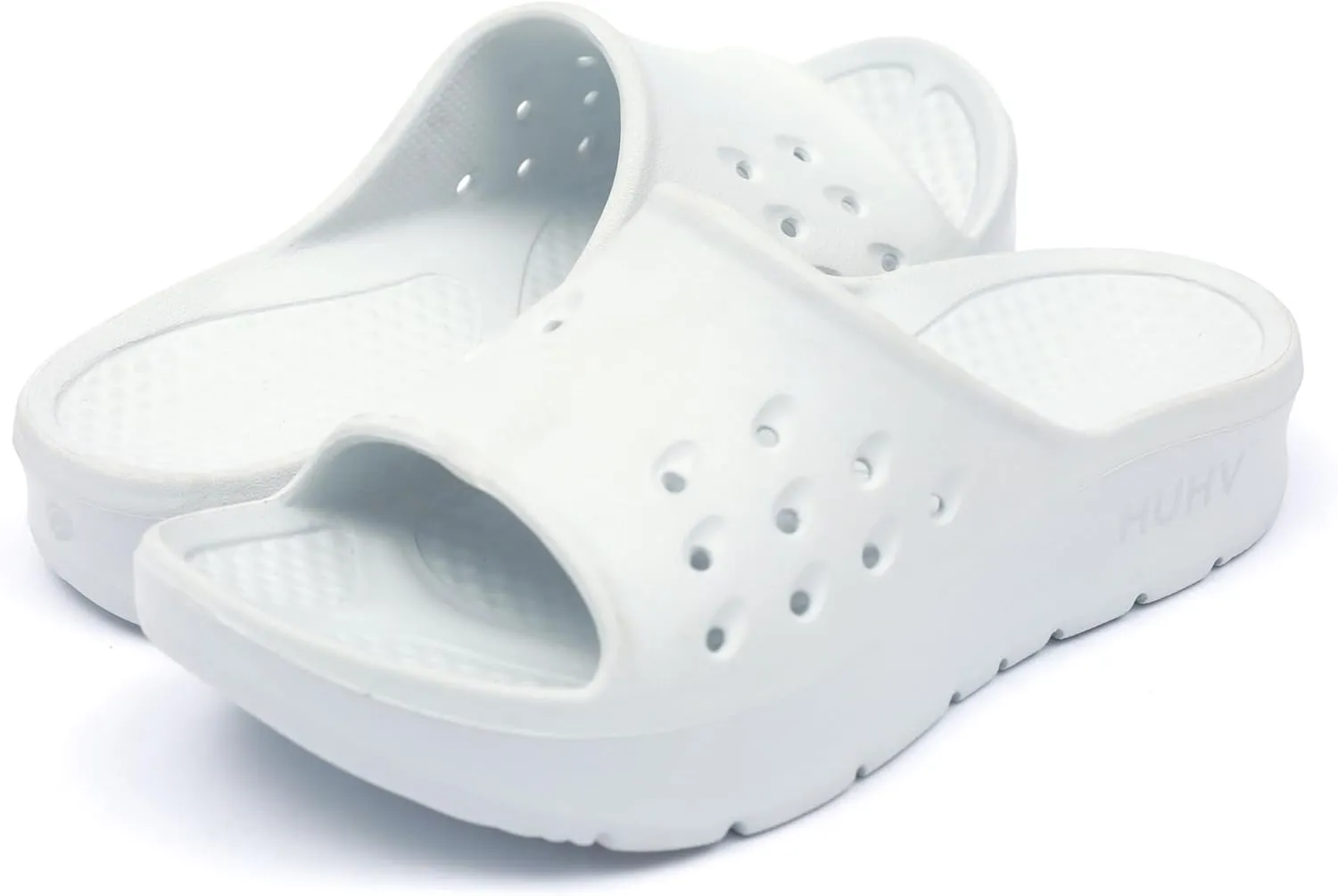 HUHV Women's MAX Cushion Arch Pod Tech Recovery comfort Slide Sandal with Comfort Orthotic Arch Support and our Proprietary HEALIUM Foam Technology