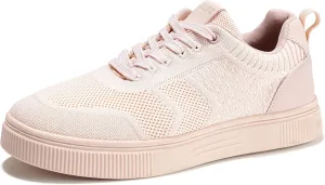 IDIFU Women's Fashion Sneakers Knit Lace Up Mesh Sneakers Ladies Casual Comfortable Dressy Trendy Tennis Shoes Spring Business Walking Work Office Travel Low Top Slide Slip On Flat Sneakers Shoes