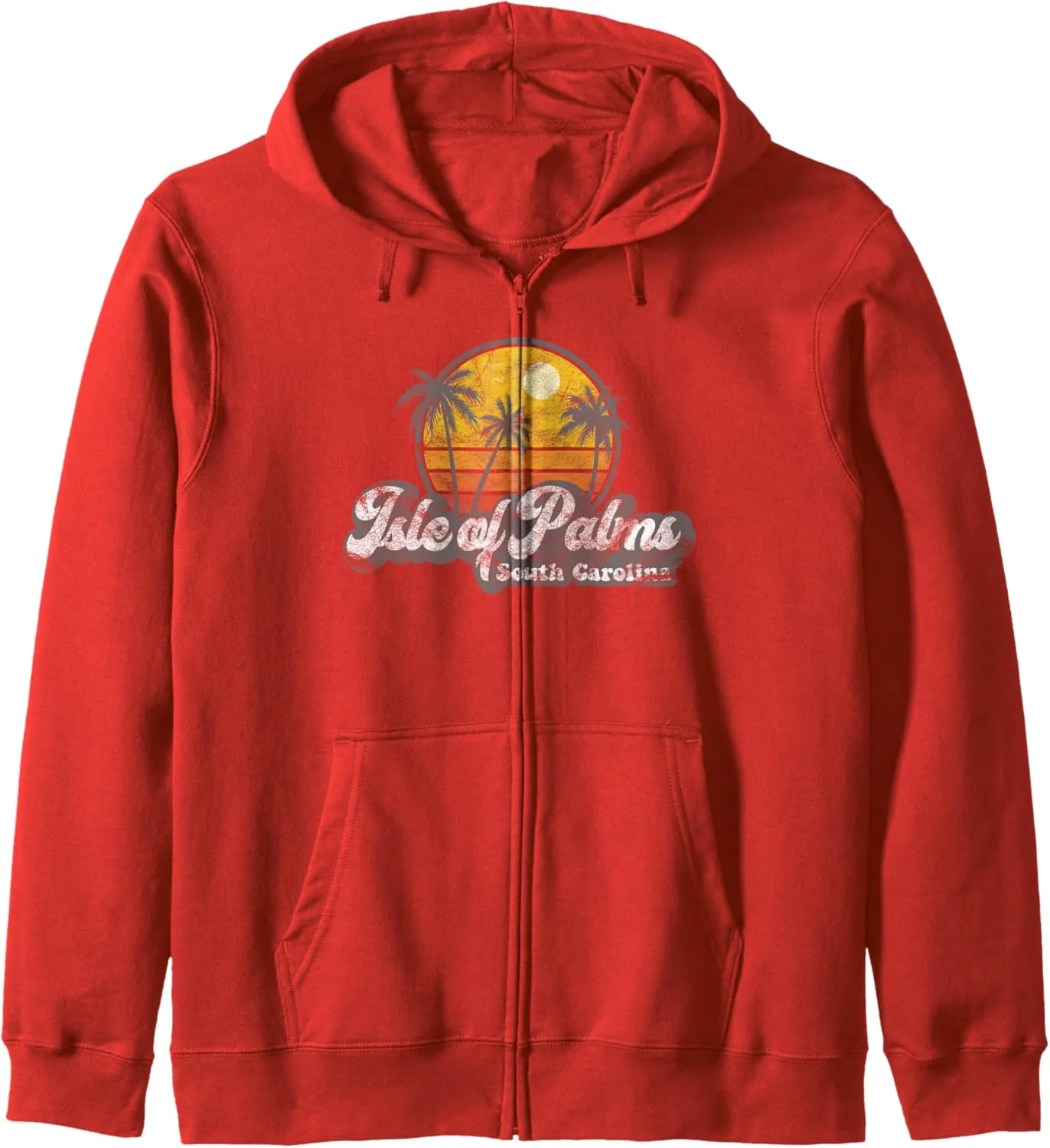 Isle of Palms SC Retro Surfer Zip Hoodie