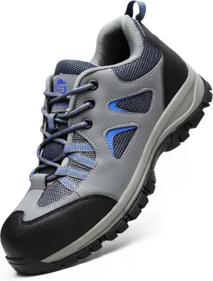 ISOOUS Steel Toe Shoes for Men Women Safety Composite Toe Sneakers Lightweight Comfortable Non Slip Resistant Work Shoes for Men Utility Indestructible Industrial Construction
