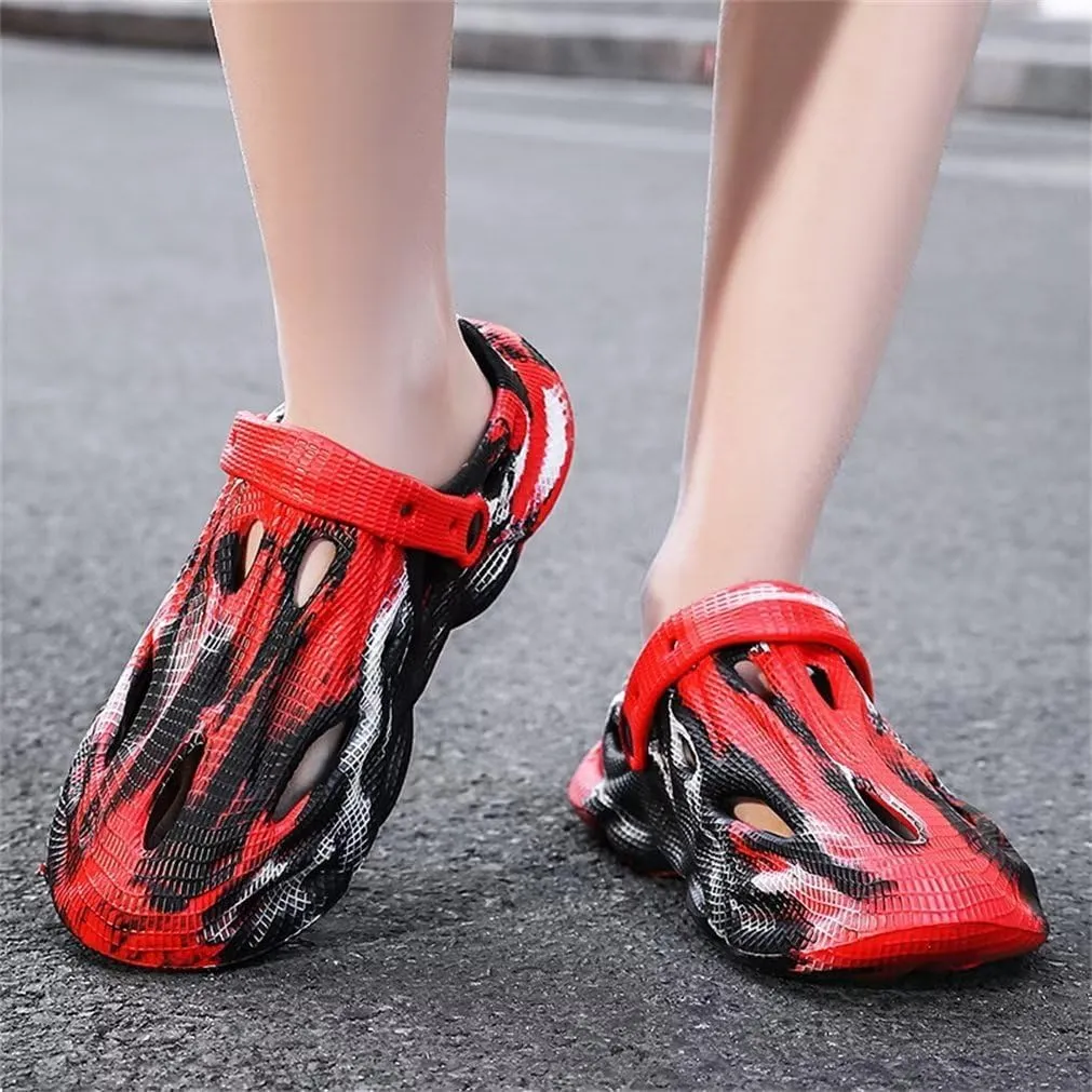 Jakcuz Mens' Sandals Slip-on Athletic Outdoor Hiking Closed Toe Slides Quick Dry Lightweight Beach Shoes with Back Strap