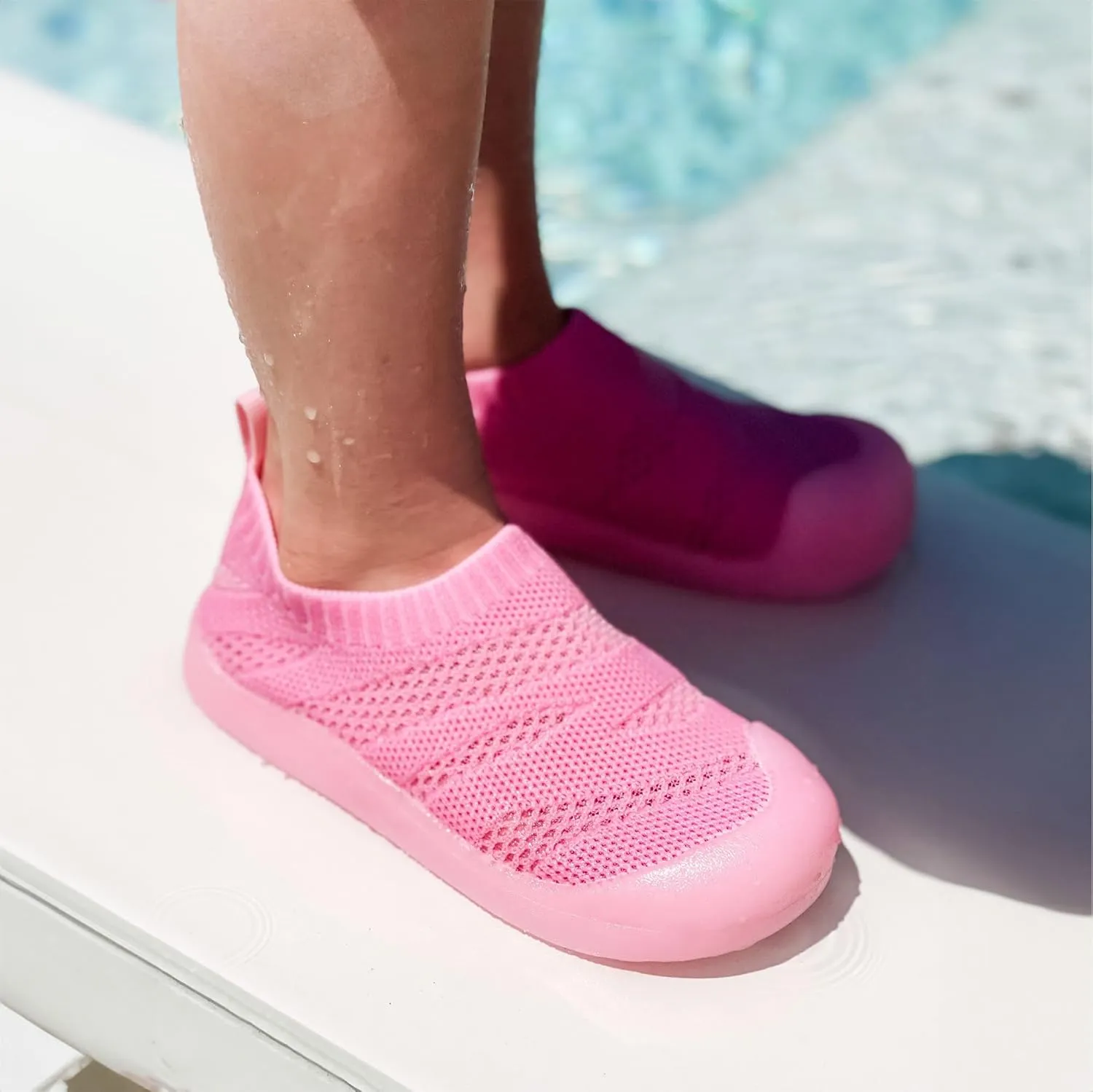 JAN & JUL Machine Washable Knit Shoes | Breathable Light-Weight Sneakers (Baby/Toddler/Little Kid)