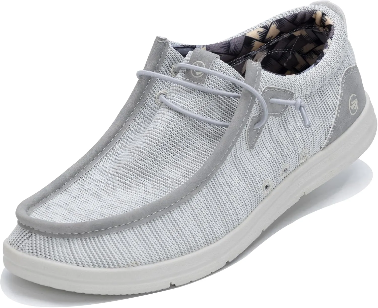 JARLIF Men's Casual Slip-on Loafers Boat Shoes Comfortable Arch Support Width Walking Canvas Shoes US Size 7-13