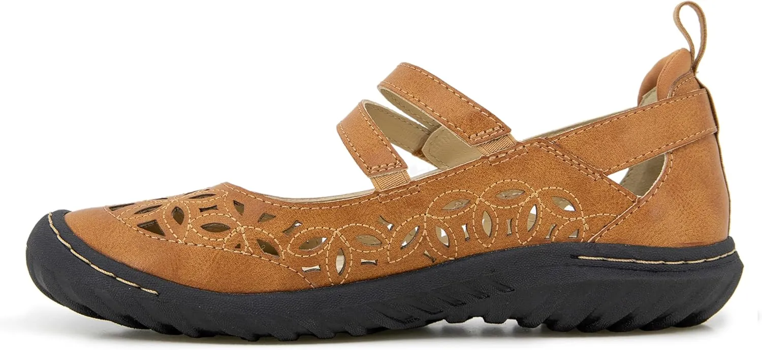 JBU Bellerose Encore Women’s Comfort Casual Classic Mary Jane Wide Flats Fashion Shoes