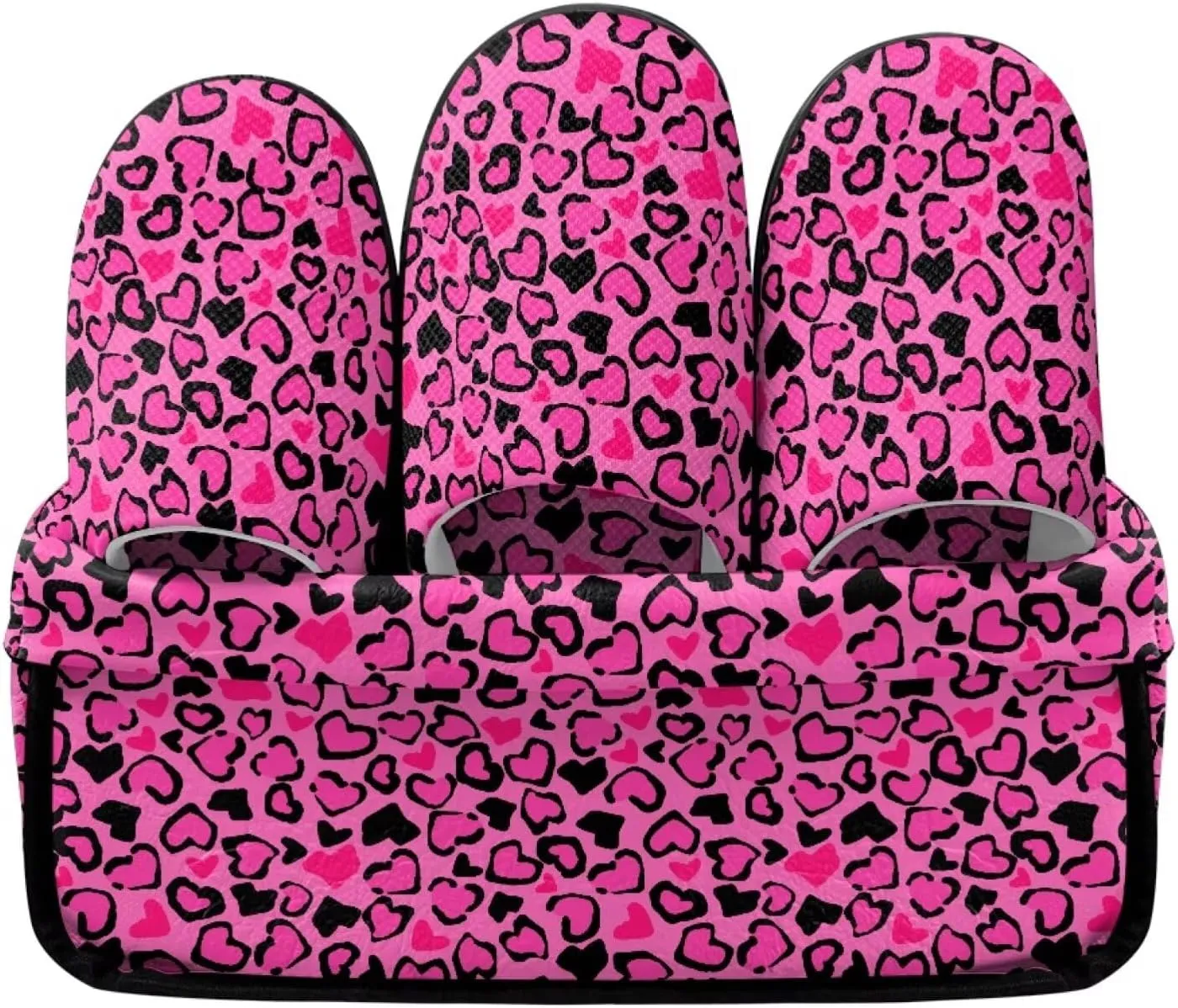 Jeiento Winter House Slipper for WomenGuest Non Slip Spa Slippers Lightweight Comfortable Reusable Home Shoes with Storage Pouch