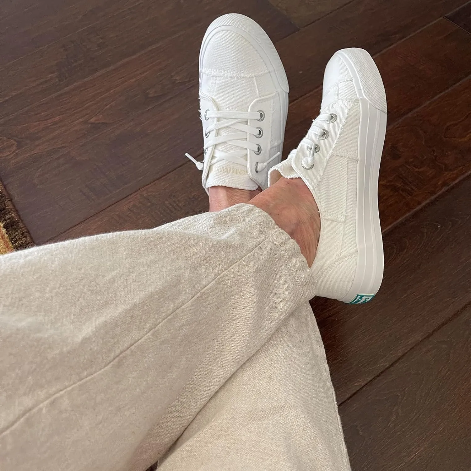 JENN ARDOR Slip On Canvas Shoes for Women Low Top Fashion Sneakers Comfortable Walking Flats