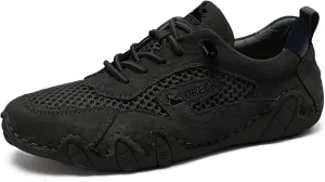 JishinGal Women Outdoor Mesh Trail Shoes for Hiking & Walking Women's Summer Sports Shoes Breathable Mesh Non-Slip Lightweight Casual Sneakers