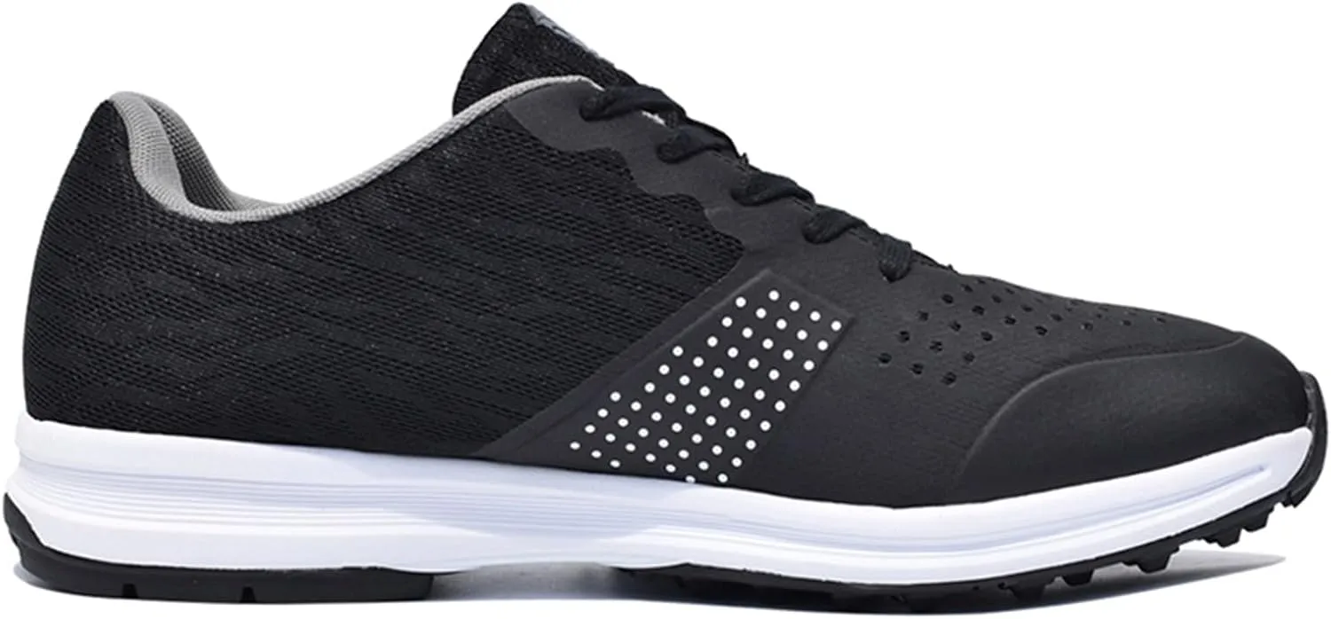 JiuQing Men's Golf Shoes Waterproof Spikeless Professional Golf Trainers Breathable Anti Slip Walking Footwears