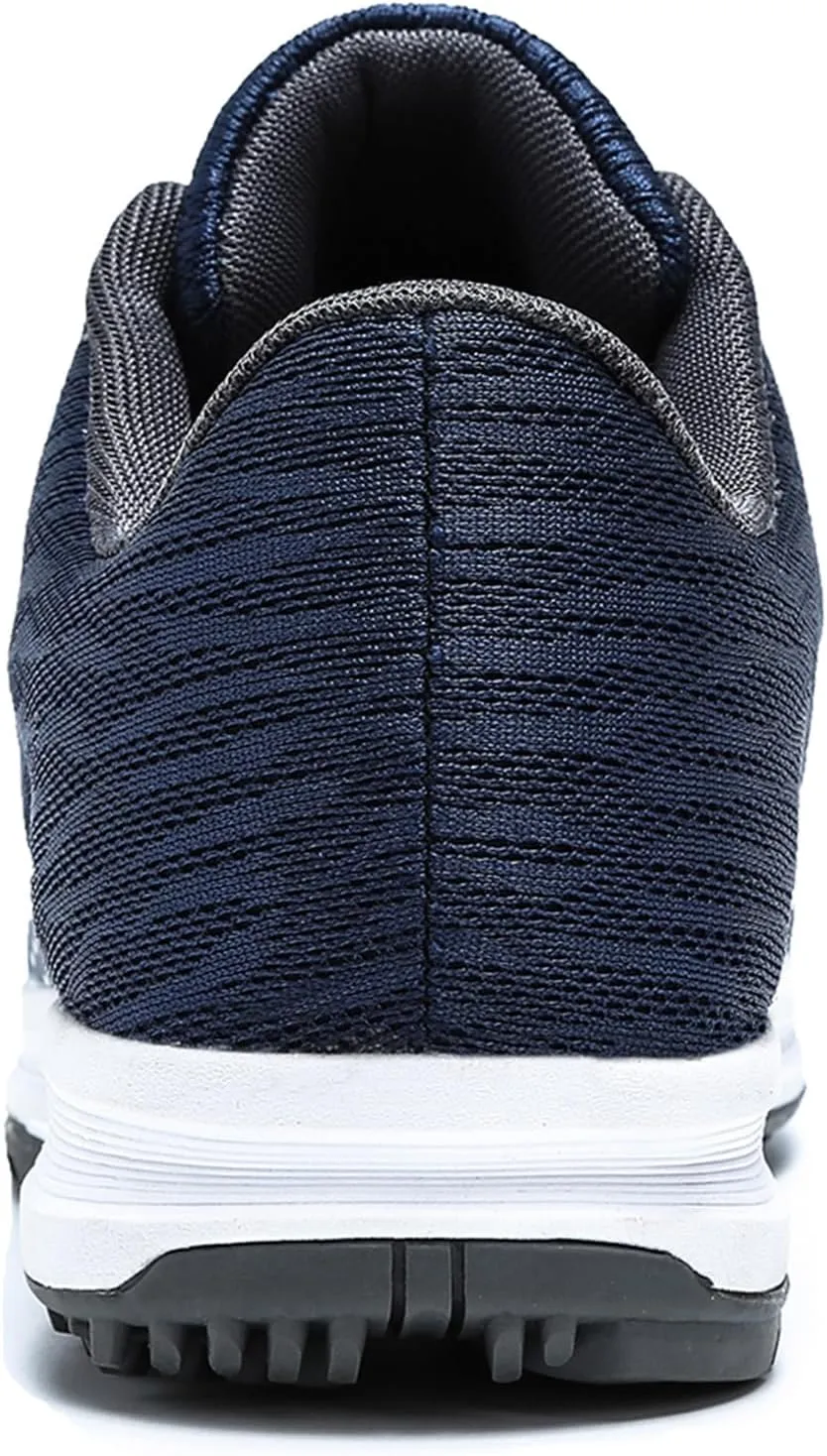 JiuQing Men's Golf Shoes Waterproof Spikeless Professional Golf Trainers Breathable Anti Slip Walking Footwears