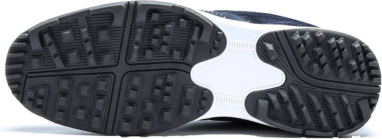 JiuQing Men's Golf Shoes Waterproof Spikeless Professional Golf Trainers Breathable Anti Slip Walking Footwears