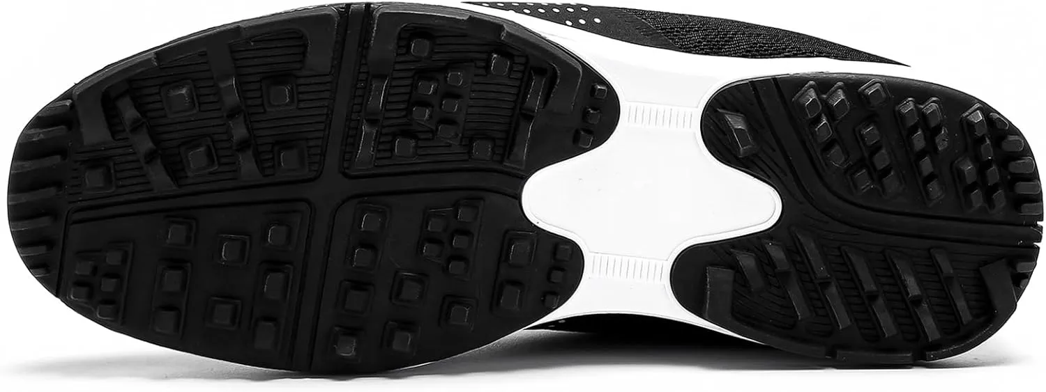 JiuQing Men's Golf Shoes Waterproof Spikeless Professional Golf Trainers Breathable Anti Slip Walking Footwears