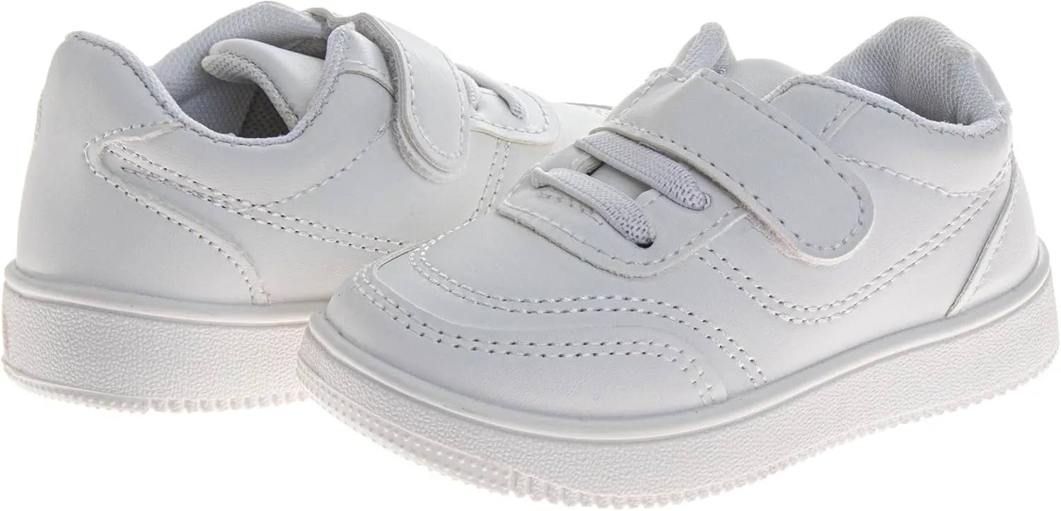 Josmo Kids Casual Sneaker for Girls and Boys - Lightweight Strap Closure Lace Up Shoes Tennis Running Athletic Sneakers (Sizes 5-10 Toddlers)
