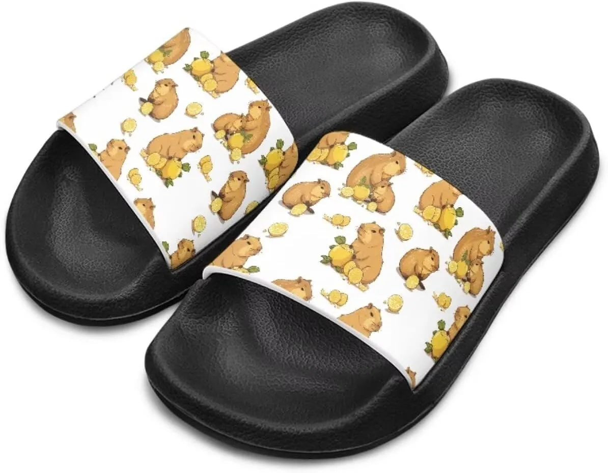JoyLamoria Animal Print Sandals House Slides Children's Cozy Pillow Slippers Soft Cushioned Lightweight Summer Fashionable