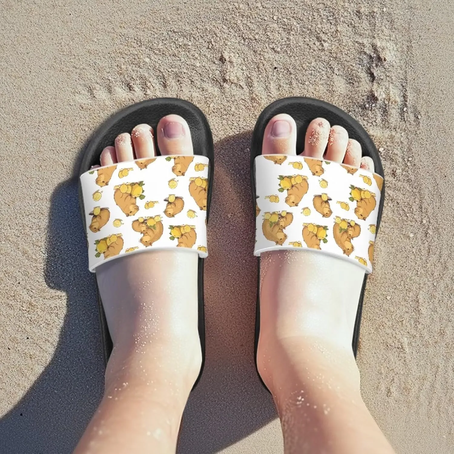 JoyLamoria Animal Print Sandals House Slides Children's Cozy Pillow Slippers Soft Cushioned Lightweight Summer Fashionable