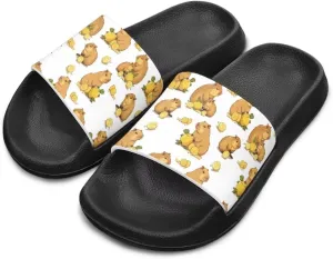 JoyLamoria Animal Print Sandals House Slides Children's Cozy Pillow Slippers Soft Cushioned Lightweight Summer Fashionable