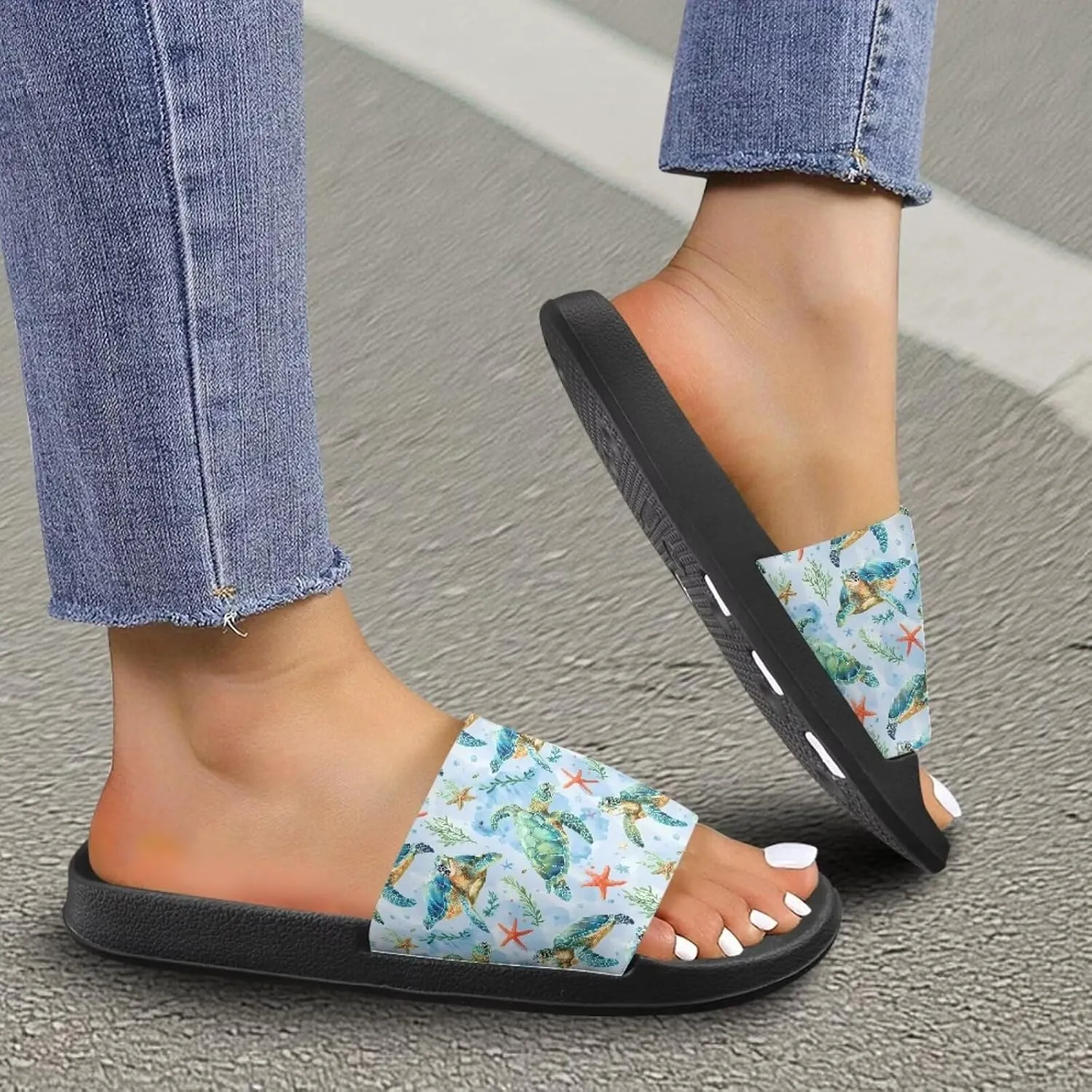 JoyLamoria Animal Print Sandals House Slides Women Cloud Slippers Soft Cushioned Non-Slip Shower Beach Pool Summer Cozy