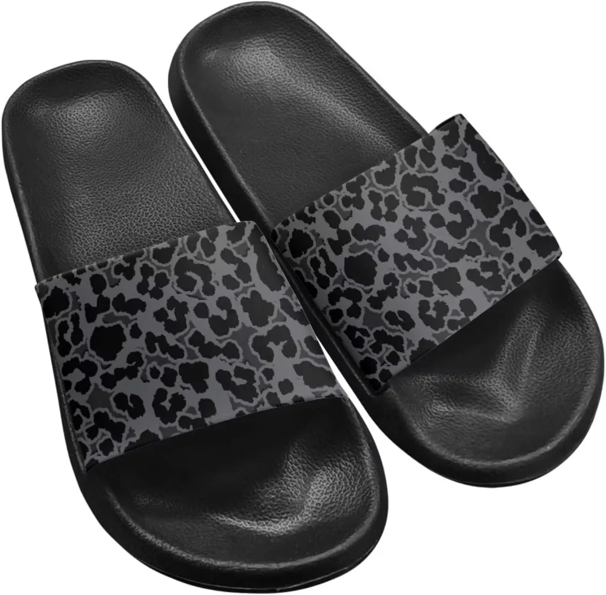 JoyLamoria Animal Print Sandals House Slides Women Cozy Pillow Slippers Soft Non-Slip Beach Pool Bathroom Lightweight Summer Fashionable