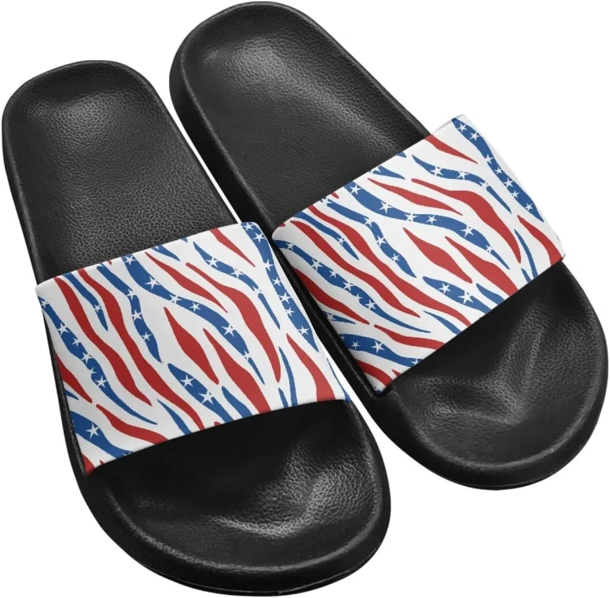 JoyLamoria Animal Print Sandals House Slides Women Cozy Pillow Slippers Soft Non-Slip Beach Pool Bathroom Lightweight Summer Fashionable