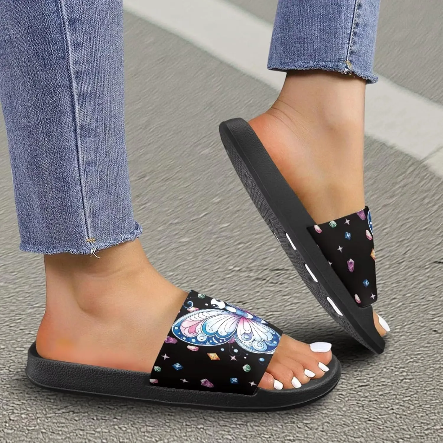 JoyLamoria Women Animal Design Slides House Sandals for Cloud Slippers Thick Sole Cushioned Non-Slip Bathroom Pool Beach Summer
