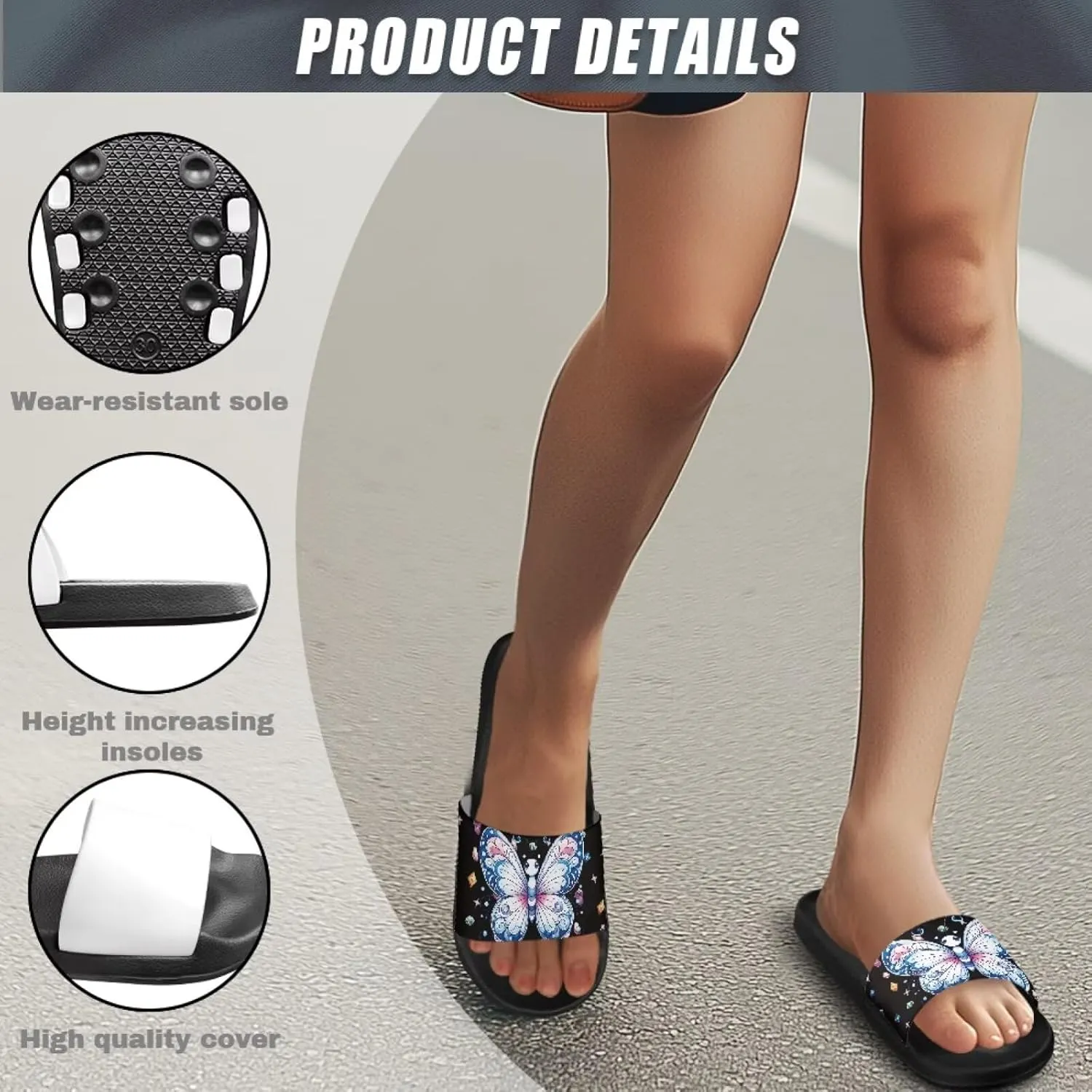 JoyLamoria Women Animal Design Slides House Sandals for Cloud Slippers Thick Sole Cushioned Non-Slip Bathroom Pool Beach Summer