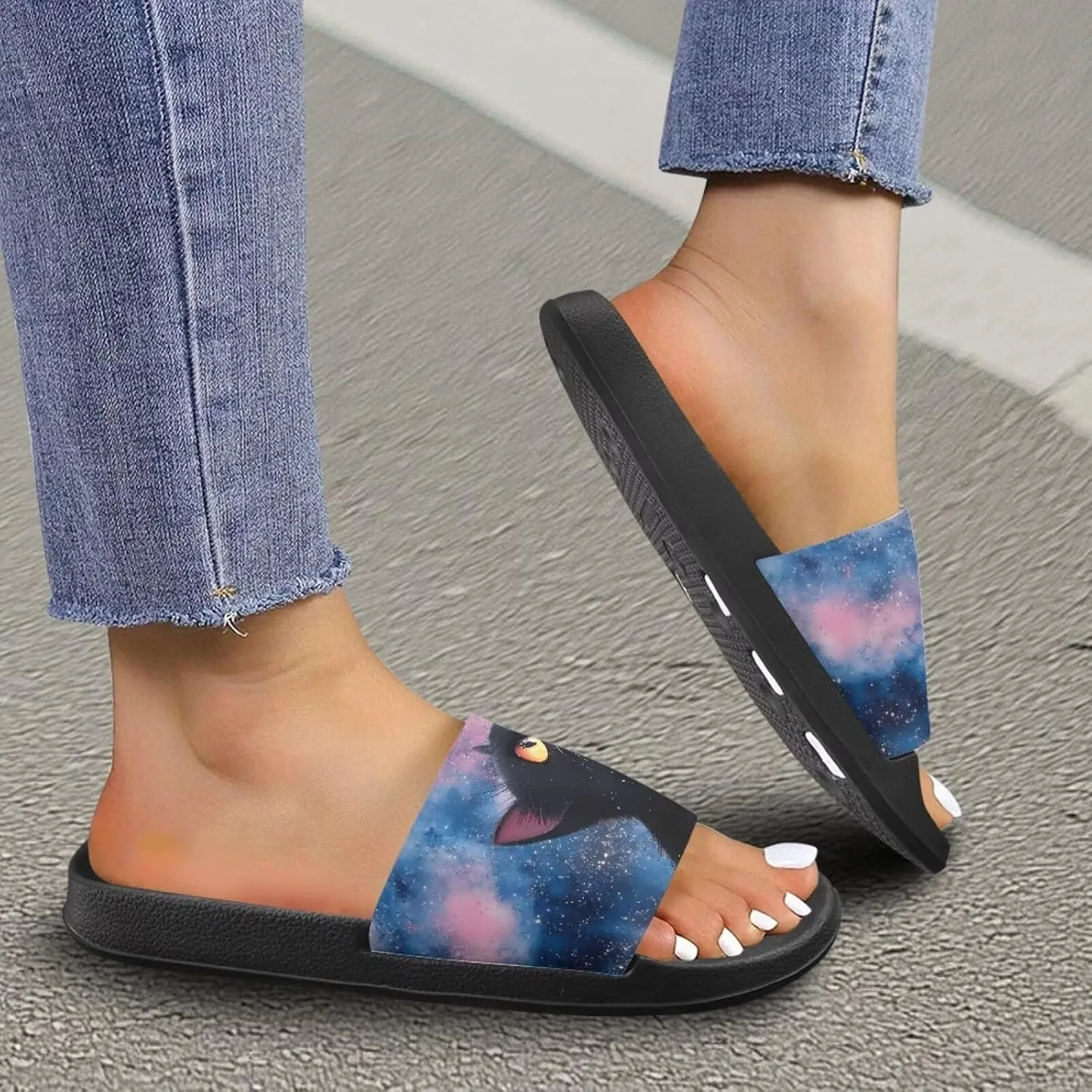 JoyLamoria Women Animal Design Slides House Sandals for Cloud Slippers Thick Sole Cushioned Non-Slip Bathroom Pool Beach Summer