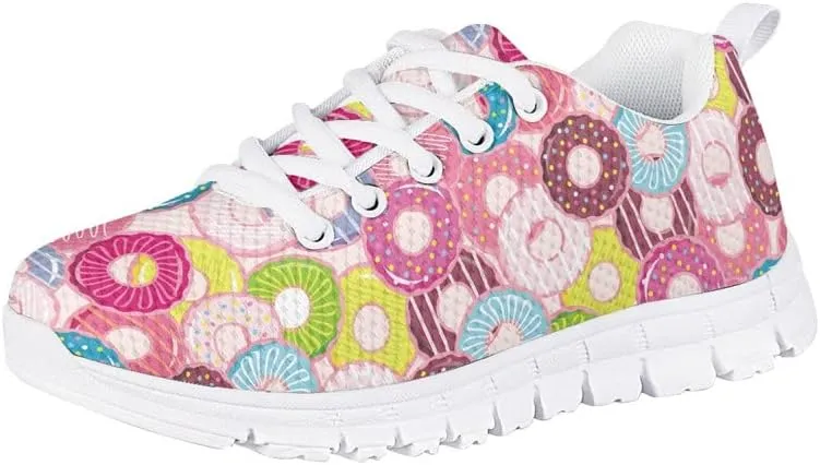 Judtueit Hipie Flower Kids Trainers School Shoes, Girls Low-Top Tennis Shoes, Teen Autumn/Winter Sneakers Hiking Shoes