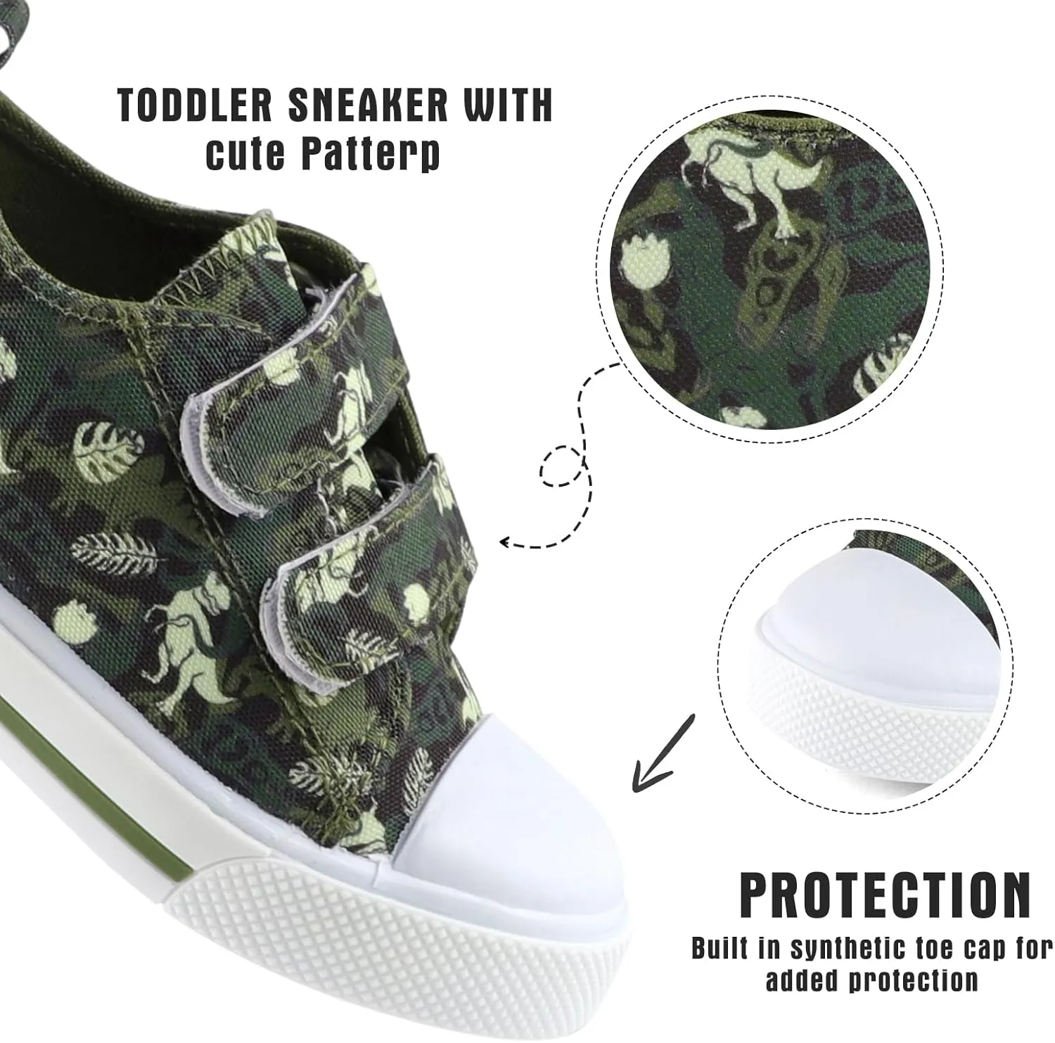 KAKU NANU Toddler Sneakers for Boys and Girls, Cute Cartoon Kids Soft Walking Shoes with Dual Hook and Loop