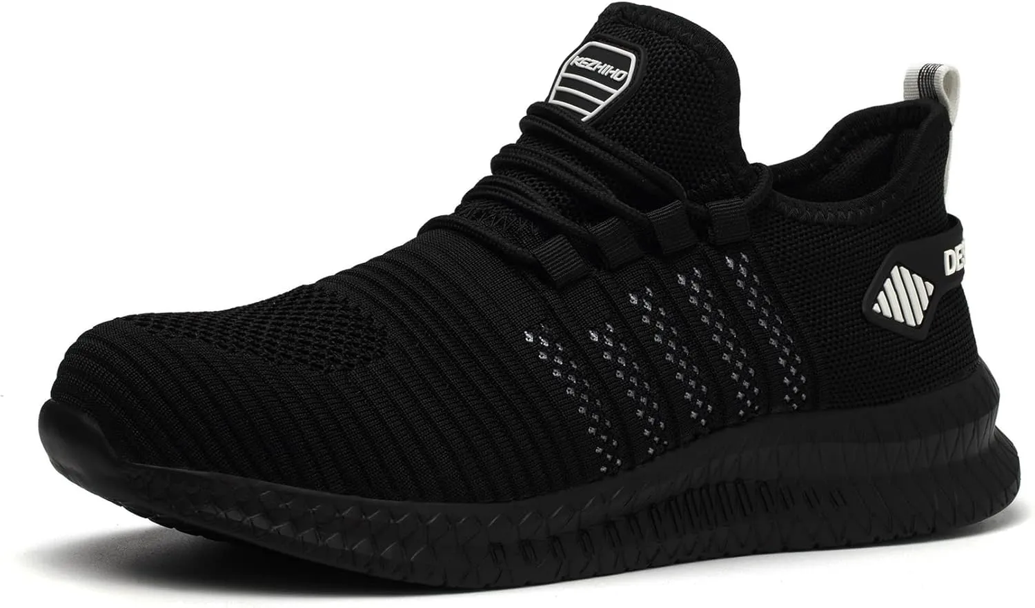 Kezhiho Steel Toe Work Shoes for Men Lightweight Comfortable Slip Resistant Puncture Proof Safety Shoes Breathable Indestructible Construction Industrial Sneakers