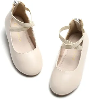 Kiderence Little Toddler Girls Dress Shoes Ballerina Ballet Flats Kids Mary Janes