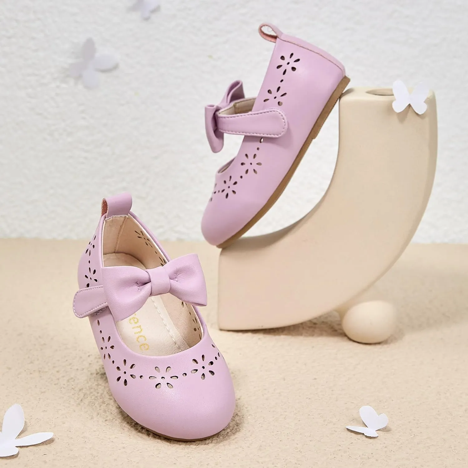 Kiderence Toddler Girls Dress Shoes Little Kids Mary Janes Ballet Flats Toddler