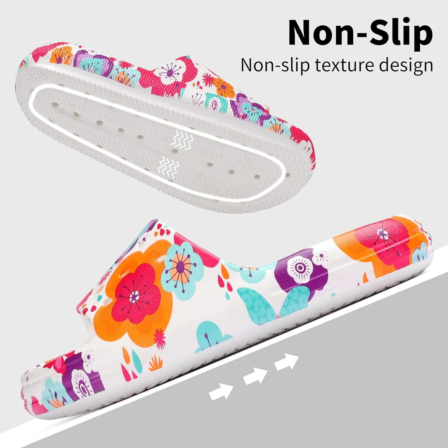 Kids Cloud Slides Boys Girls Non Slip Slip On Shower Sandals, Comfort Slippers for Summer, Pool, Beach, and Water Activities