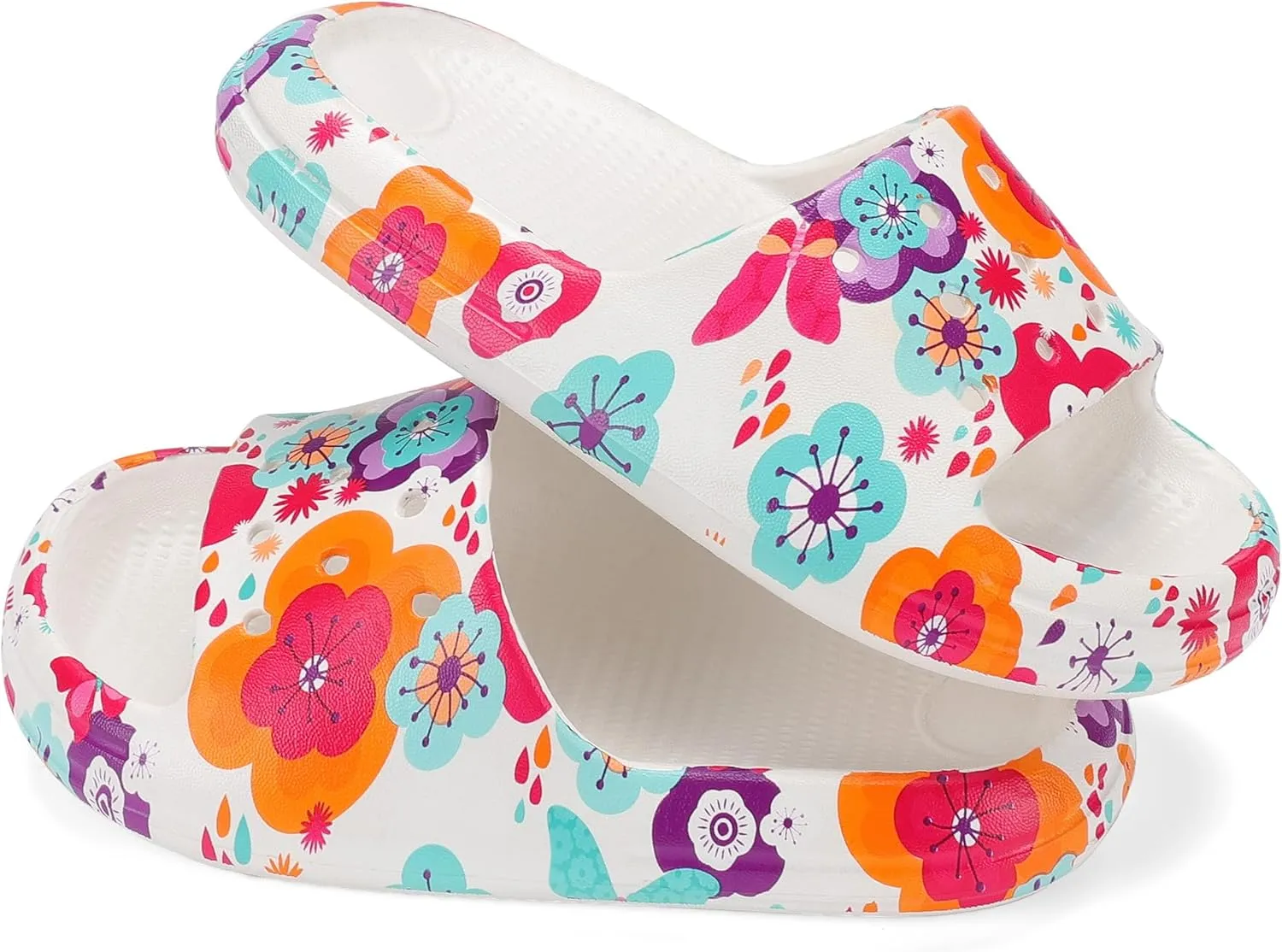 Kids Cloud Slides Boys Girls Non Slip Slip On Shower Sandals, Comfort Slippers for Summer, Pool, Beach, and Water Activities