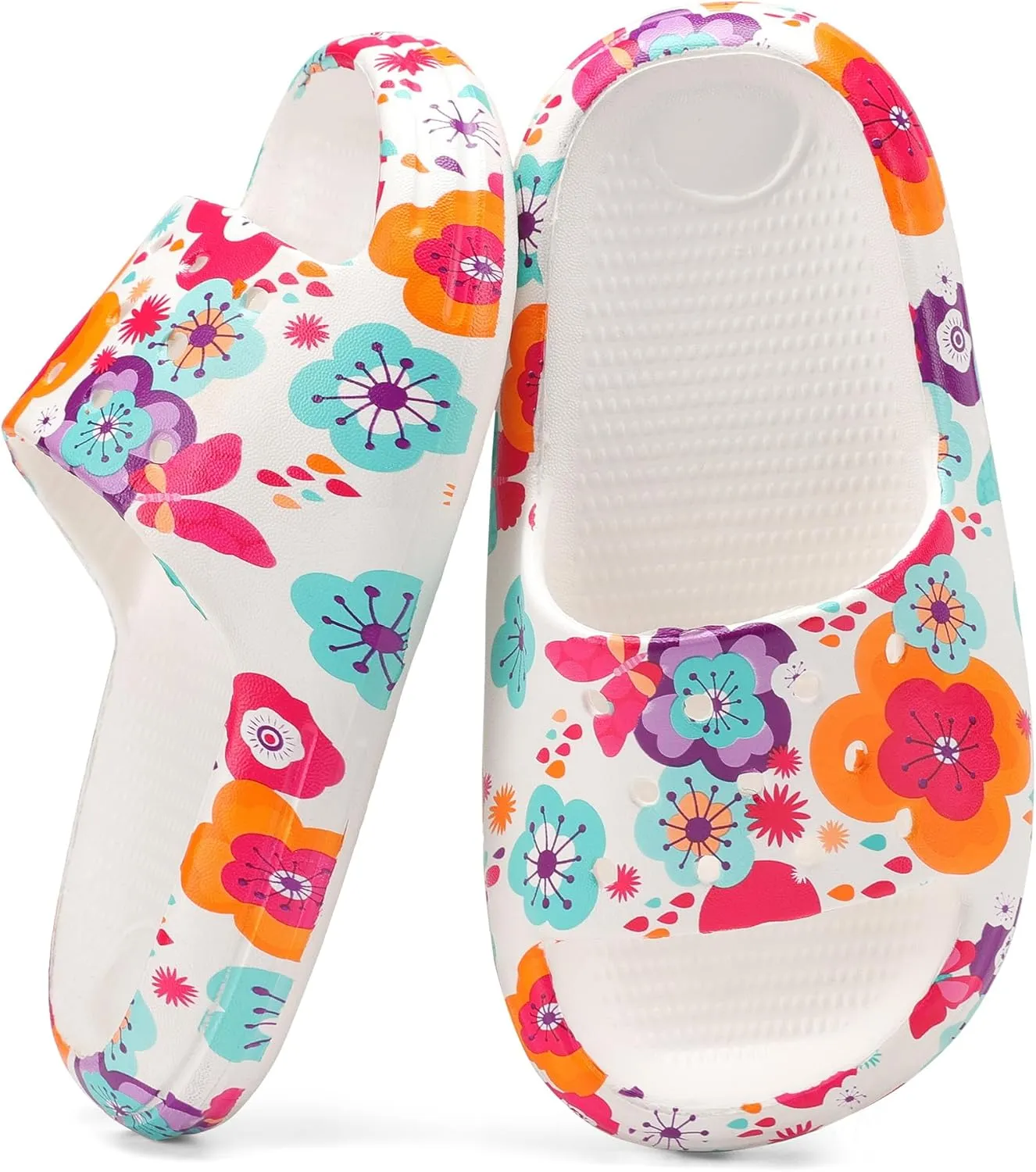 Kids Cloud Slides Boys Girls Non Slip Slip On Shower Sandals, Comfort Slippers for Summer, Pool, Beach, and Water Activities