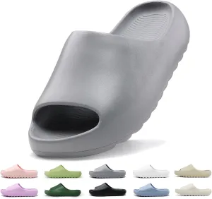 Kids Lightweight Soft EVA Non-Slip Slides Slippers Open Toe Comfy Sandals for Toddler Boys Girls Children Bathroom Shower Summer Pool Beach Slippers
