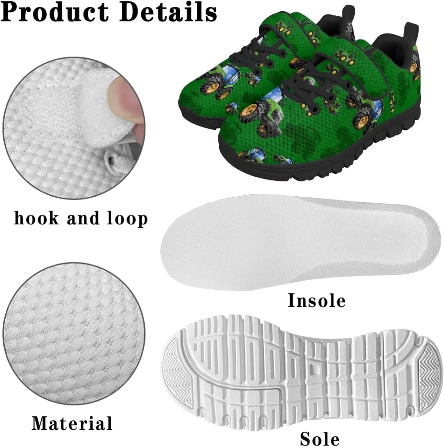 Kids Shoes Boys Girls Mesh Sneakers Fashion Back to School Shoes Anti Skid Lace Up