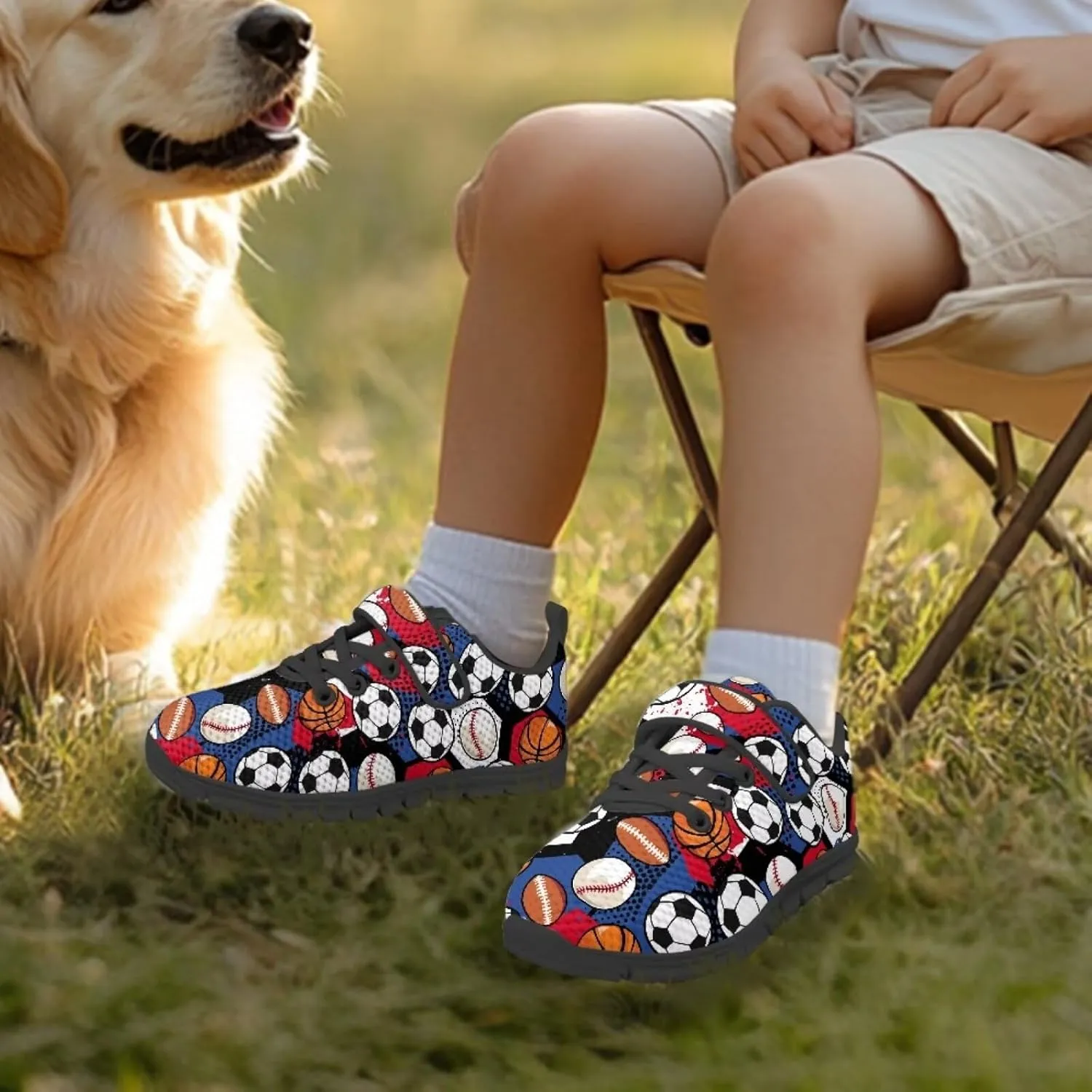 Kids Shoes Boys Girls Mesh Sneakers Fashion Back to School Shoes Anti Skid Lace Up