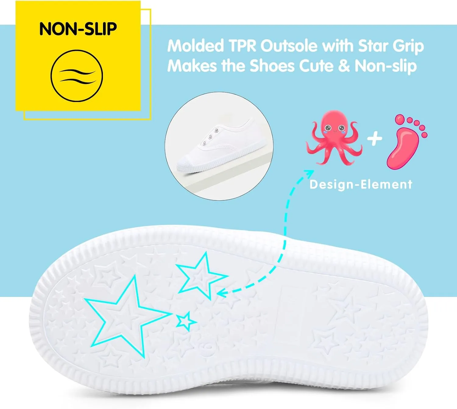 Kids Shoes Toddlers Canvas Sneakers Slip-on Comfortable Light Weight Causal Running Tennis Shoes for Boys Girls(Toddle/Little Kids/Big Kids)