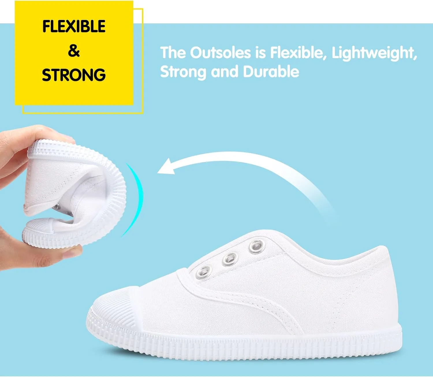 Kids Shoes Toddlers Canvas Sneakers Slip-on Comfortable Light Weight Causal Running Tennis Shoes for Boys Girls(Toddle/Little Kids/Big Kids)