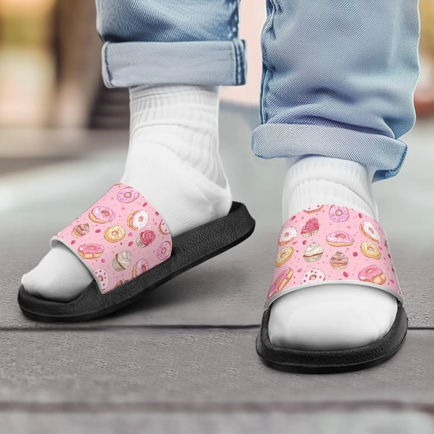 Kids Shower Slides丨Animal Graphic Sandals for Girls丨Quick Drying Bathroom Shower Sandals丨Summer Beach Pool Slippers| Thick Sole Non-Slip